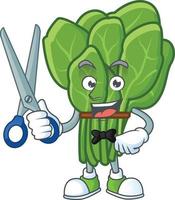 Spinach cartoon character style vector