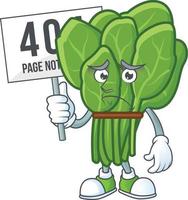 Spinach cartoon character style vector