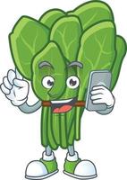 Spinach cartoon character style vector