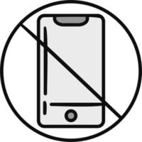 No cellphone Vector Icon