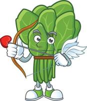 Spinach cartoon character style vector