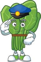 Spinach cartoon character style vector