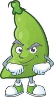 Broad beans cartoon character style vector