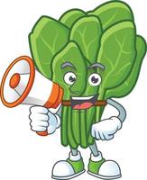 Spinach cartoon character style vector