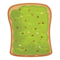 Avocado toast icon cartoon vector. Bread food vector