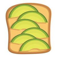 Cook avocado toast icon cartoon vector. Food meal vector