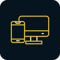 Computer To Mobile Vector Icon Design