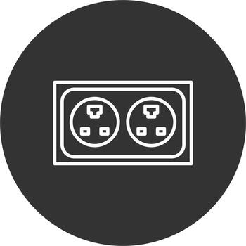 icono de vector de enchufe