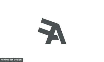 letras del alfabeto iniciales monograma logo fa, af, f y a vector