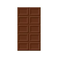 Chocolate bar on white background vector illustration