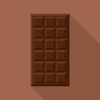 Chocolate bar with shadow on brown background vector