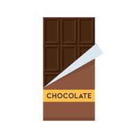 Chocolate bar in open package vector