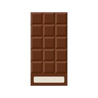 Chocolate bar with filling on white background vector