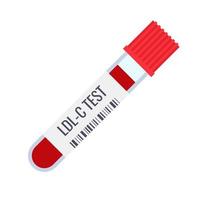 Test tube with blood vector illustration