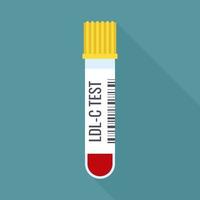 Test tube with blood vector illustration