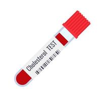 Test tube with blood vector illustration