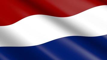 3D Loopable Waving Material Flag of Netherlands video