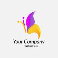 Butterfly logo Abstract beautiful butterfly logo design idea n illustration concept of beautiful butterfly formed from combination vector