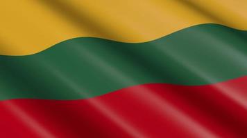 3D Loopable Waving Material Flag of Lithuania video