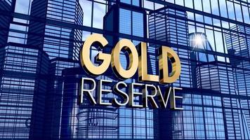 Gold Reserve Banner on Office Building and Sun Reflection video