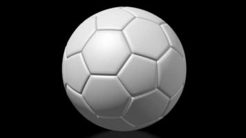 3d Fußball, Fußball Ball auf schwarz Hintergrund video