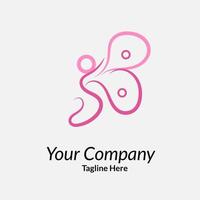 Butterfly logo Abstract beautiful butterfly logo design idea n illustration concept of beautiful butterfly formed from combination vector