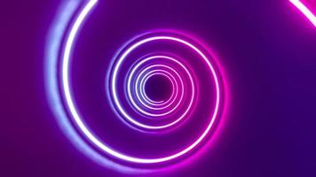 abstrait tunnel, néon concept - spirale forme video
