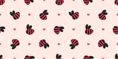 Design for kids. bees pattern.Vector seamless pattern with insects. vector
