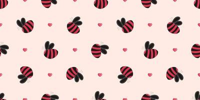 Design for kids. bees pattern.Vector seamless pattern with insects. vector