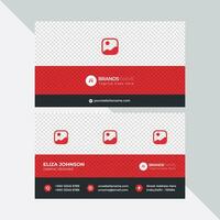 Professional modern clean minimal business card or visiting card design vector