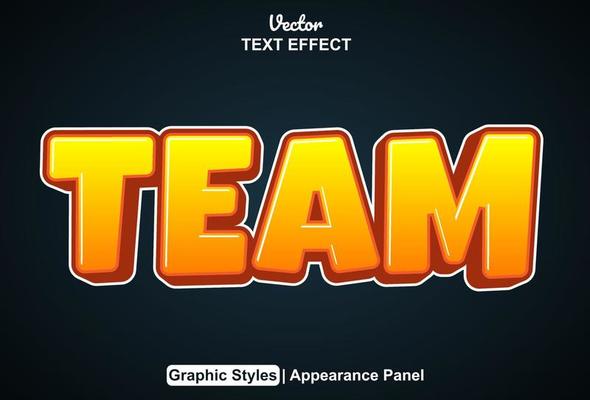 team text effect with graphic style and editable.
