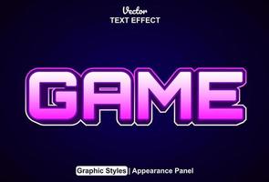 Game text effects with graphic style and editable. vector