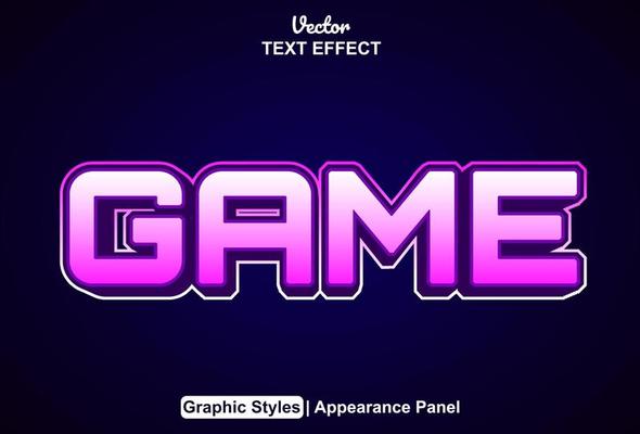 Game text effects with graphic style and editable.