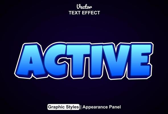 active text effect with graphic style and editable.