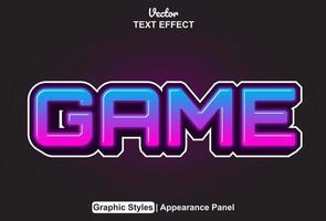 Game text effects with graphic style and editable. vector