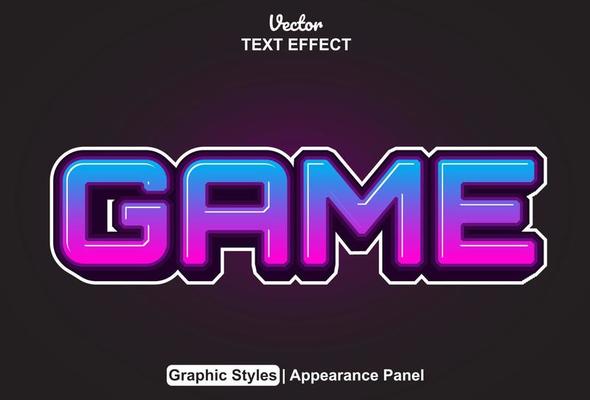 Game text effects with graphic style and editable.