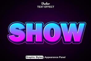 show text effect with graphic style and editable vector