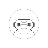 Ai artificial intelligence technology hi tech business icon. open Ai icon, smart bot, robot character on white background, Abstract, vector. design for chatbot, web banner, tech, wen site. vector