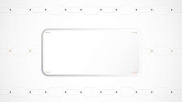 white grey rectangle technology background abstract. technology with line digital color grey, orange, dot, hi-tech, vector. rectangle technological for web banner, background, structure, object. vector