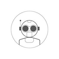 Ai artificial intelligence technology hi tech business icon. open Ai icon, smart bot, robot character on white background, Abstract, vector. design for chatbot, web banner, tech, wen site. vector