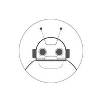 Ai artificial intelligence technology hi tech business icon. open Ai icon, smart bot, robot character on white background, Abstract, vector. design for chatbot, web banner, tech, wen site. vector