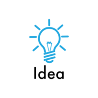 idéia com luz lâmpada linha ícone, o negócio conceito, infográfico placa png