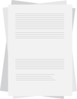 A4 White papers flat icon png