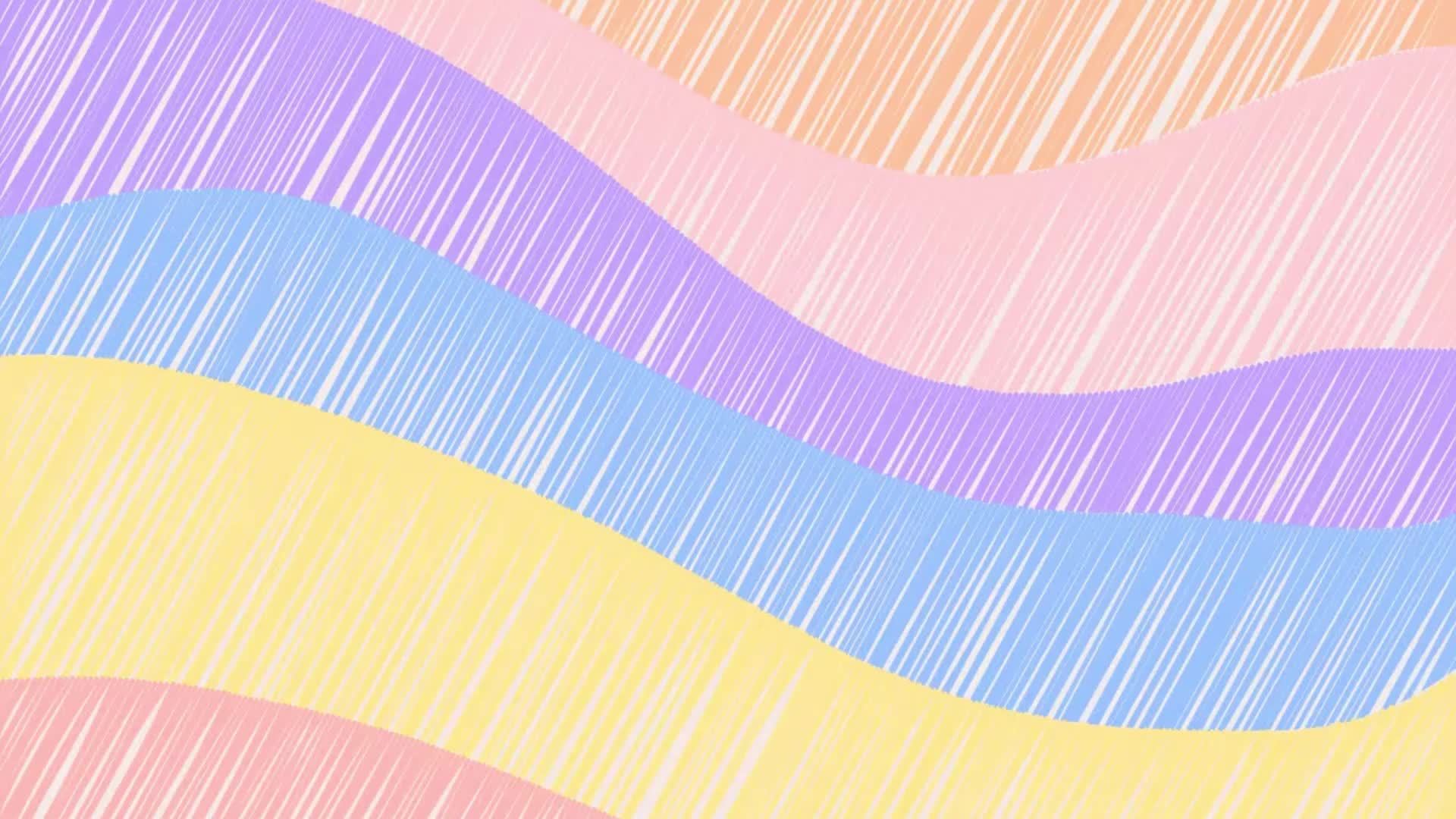 abstract rainbow colourful background with crayon effect loop animation