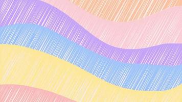 abstract rainbow colourful background with crayon effect loop animation video