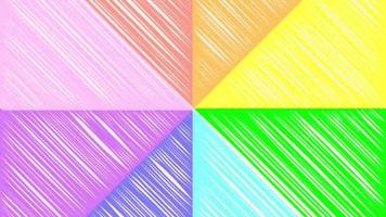 abstract rainbow colourful background with crayon effect loop animation video