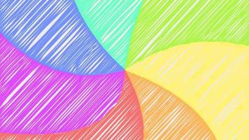 free abstract rainbow colourful background with crayon effect loop animation video