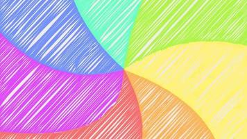 free abstract rainbow colourful background with crayon effect loop animation video