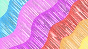 abstract rainbow colourful background with crayon effect loop animation video