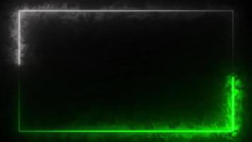 abstrakt animerad ljus neon effekt rektangel ram slinga bakgrund för presentation video
